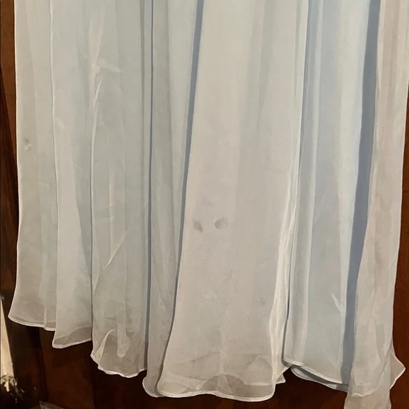 La Femme Light Blue Lace Prom Dress - Picture 8 of 8